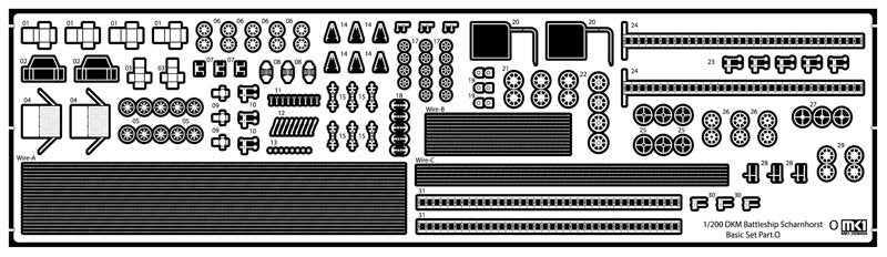 MK1 Design MD-20025 DKM Cuirassé SCHARNHORST PACK VALEUR pour Trumpeter 1/200 – immagine 17