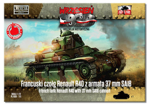 Premier char français Renault R40 PL111 avec canon SA18 de 37 mm, échelle 1/72