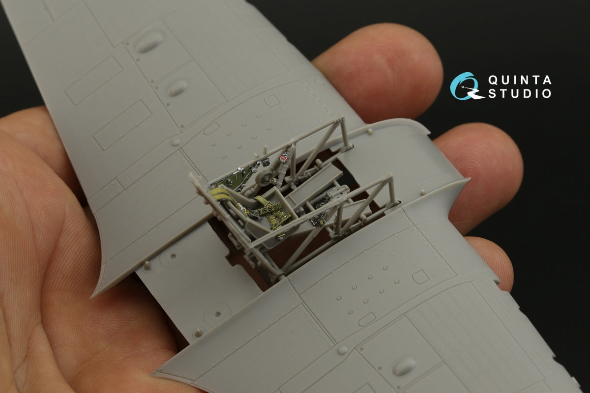 Intérieur imprimé en 3D et coloré sur papier décalcomanie Quinta Studio QD48410 pour la famille Hurricane (Arma Hobby) à l&amp;#39;échelle 1/48 – image 8