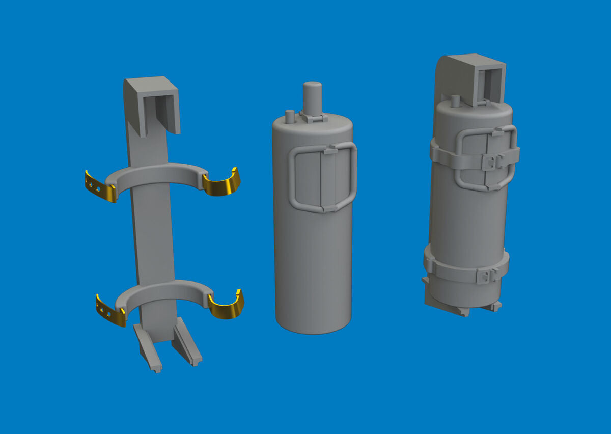 Eduard 635058 German WWII Fire Extinguishers 4 pcs / 3D-Printed 1/48