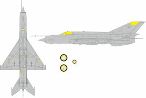 Eduard EX1202 MiG-21 MF - TFace Mask Set for Rye Field Model Kits 1/48