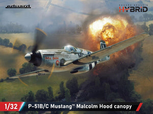 Eduard 932013 North American P-51 B Mustang (Malcolm Hood Canopy) Hybrid Edition 1/32