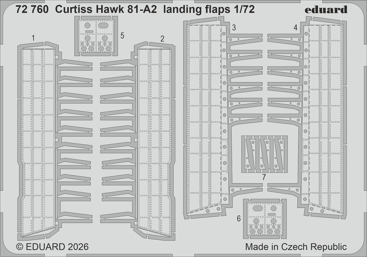 Eduard 72760 Curtiss Hawk 81-A2 - Landing Flaps for Arma Hobby Kits 1/72