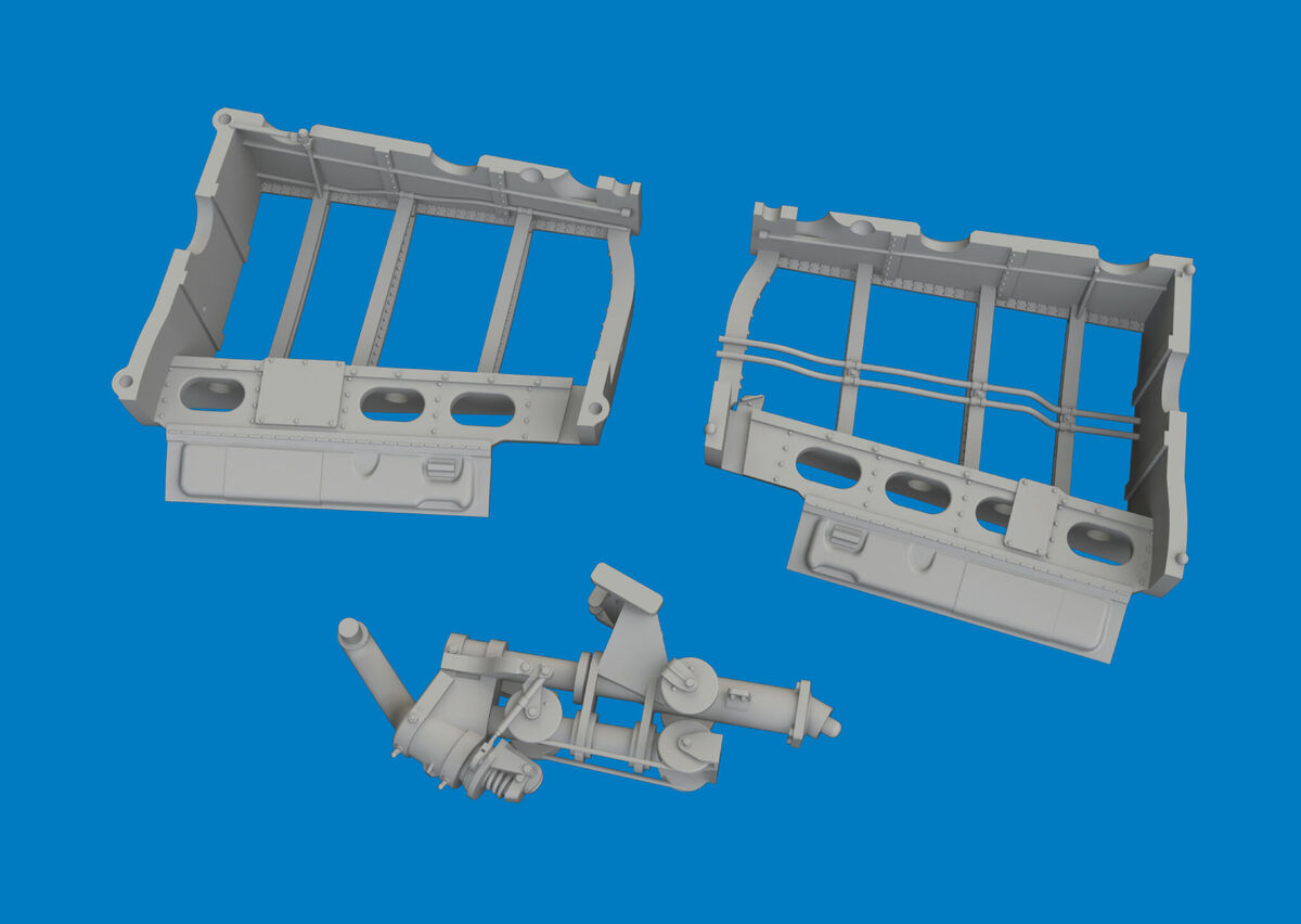 Eduard 632219 North American P-51 B/C Mustang - Tail Wheel Well for Eduard Kits / 3D-Printed 1/32