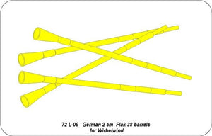 Aber 72L-09 Canon Flak 38 x 4 pour Wirbelwind / Canons allemands 2cm Flak 38 pour Wirbelwind 1/72 – immagine 3