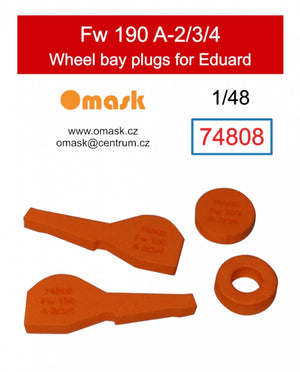 Omask 74808 Bouchons de puits de train d&amp;#39;atterrissage Fw 190 A-2/3/4 (pour Eduard) 1/48