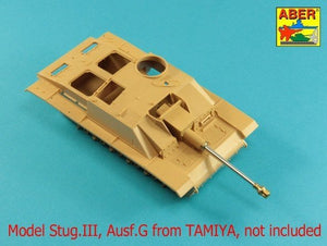 Aber 35L-058N Lufa StuK.40 L/48 7,5cm z hamulcem wylotowym do niemieckich dział pancernych StuG.III Ausf.G wersja wczesna (Trumpeter) 1/35 – zdjęcie 3