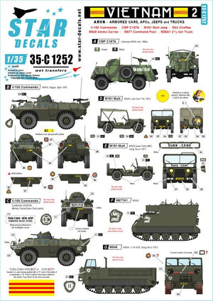 Star Decals 35-C1252 Vietnam n° 2. ARVN V-100 1/35