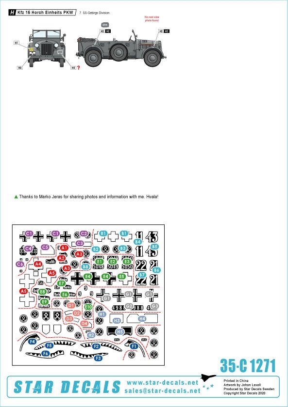 Star Decals 35-C1271 Balkans Seconde Guerre mondiale n° 2 1/35  – immagine 2