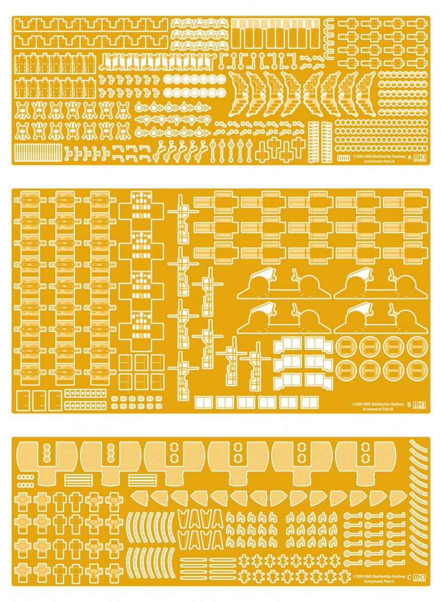 MK1 Design MD-20013 HMS Rodney DX Pack 1/200 – zdjęcie 22