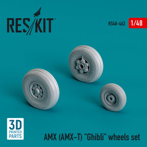 RESKIT RS48-0462 AMX (AMX-T) « Ghibli » jeu de roues (imprimé en 3D) 1/48