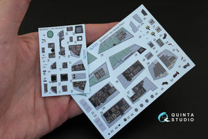 Intérieur imprimé en 3D et coloré sur papier décalcomanie Quinta Studio QD32032 pour F-14A (maquette Tamiya) au 1/32 – image 2