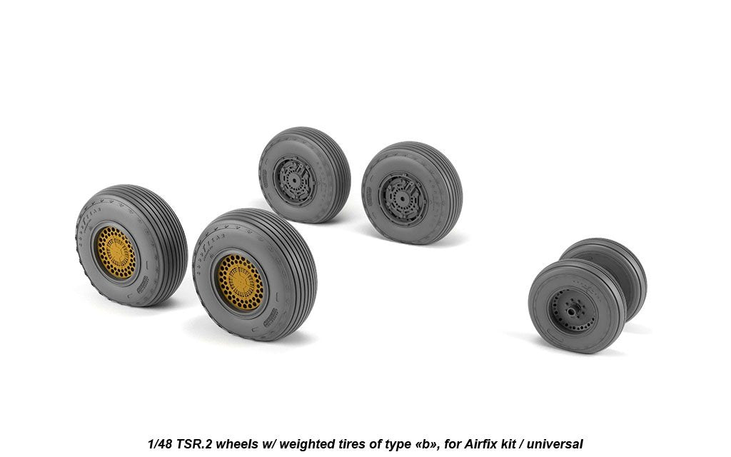 Armory Models AW48413 Roues BAC TSR.2 avec pneus lestés, type « b » (GY) 1/48