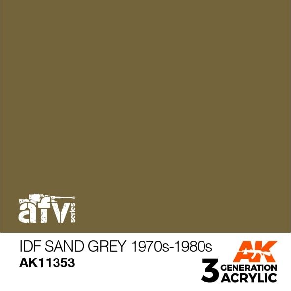 AK Interactive AK11353 IDF Gris sable années 1970-1980 17 ml