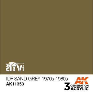 AK Interactive AK11353 IDF Gris sable années 1970-1980 17 ml