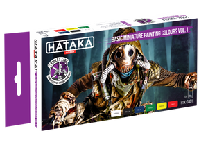 Hataka HTK-DS01 Couleurs de base pour peinture miniature, vol. 1, 6 x 17 ml