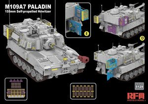 Maquette Rye Field 5129 M109A7 PALADIN Obusier automoteur de 155 mm avec chenilles fonctionnelles, échelle 1/35 – immagine 4