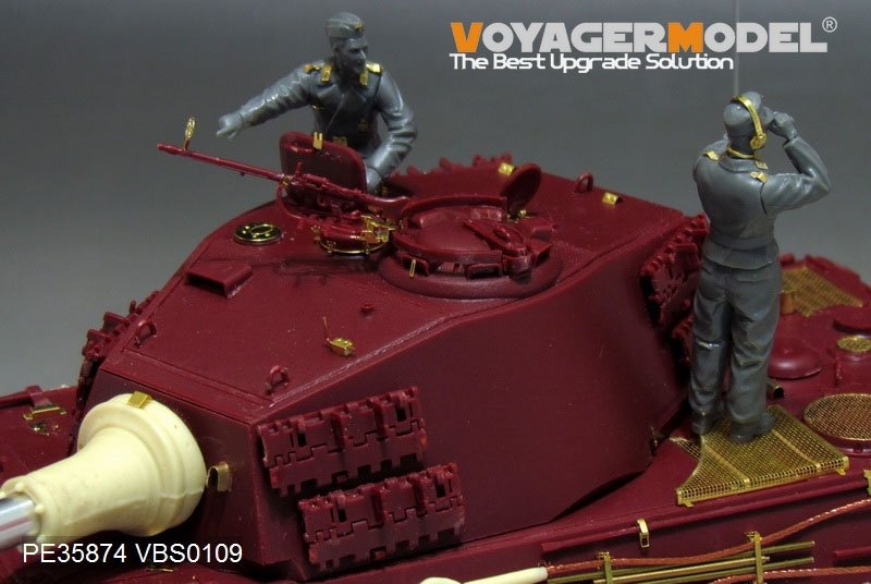 Maquette Voyager PE35874 Char King Tiger allemand de la Seconde Guerre mondiale (tourelle Hensehel) pour MENG 1/35 – Bild 13