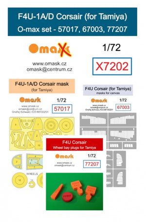 Kit Omask X7202 F4U-1A/D Corsair O-max (pour Tamiya) 1/72