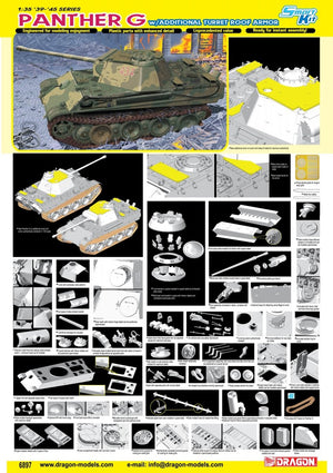 Dragon 6897 Panther Ausf.G Production tardive avec blindage antiaérien additionnel (1/35)