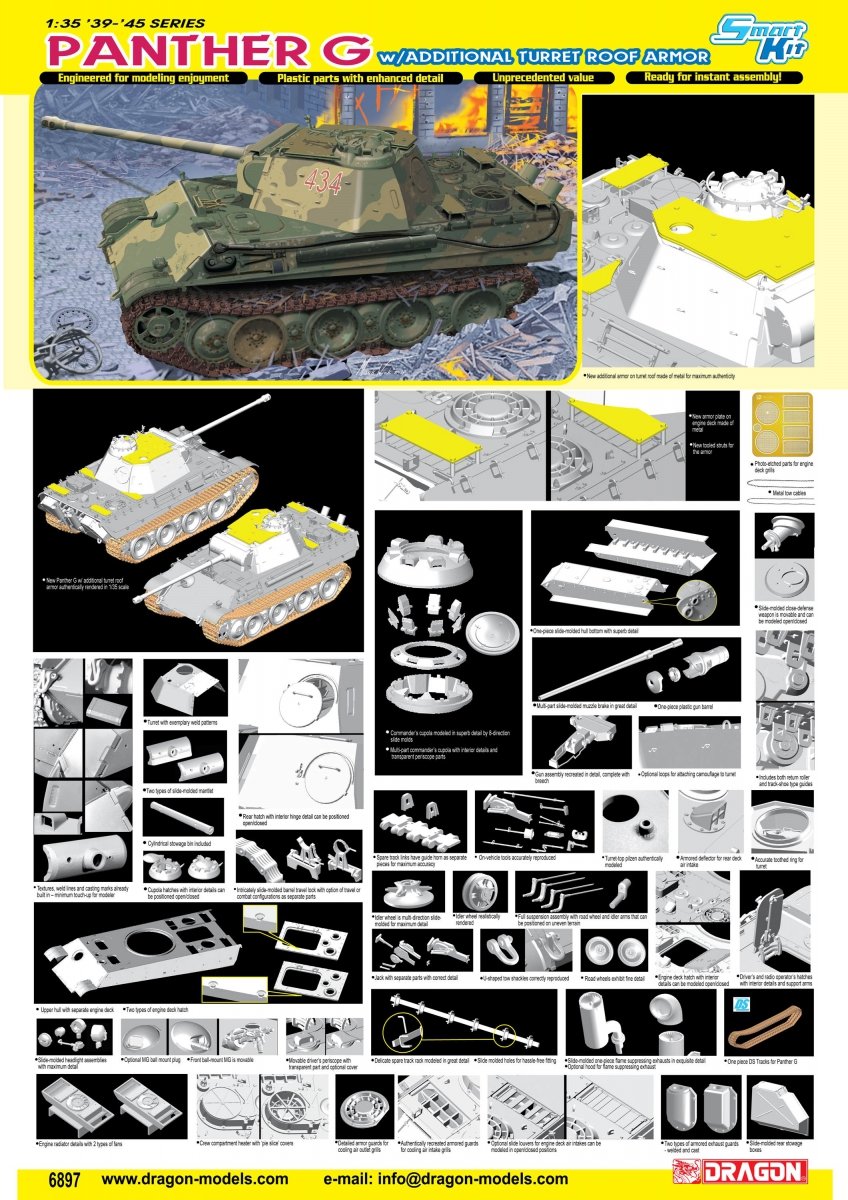 Dragon 6897 Panther Ausf.G Production tardive avec blindage antiaérien additionnel (1/35)