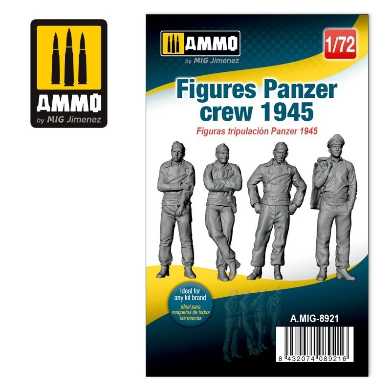 Munitions du Mig 8921, figurines d'équipage de char Panzer, 1945, échelle 1/72
