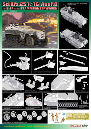 Dragon 6864 Sd.Kfz.251/16 Ausf.C avec Wammpanzerwagen 14mm 1/35