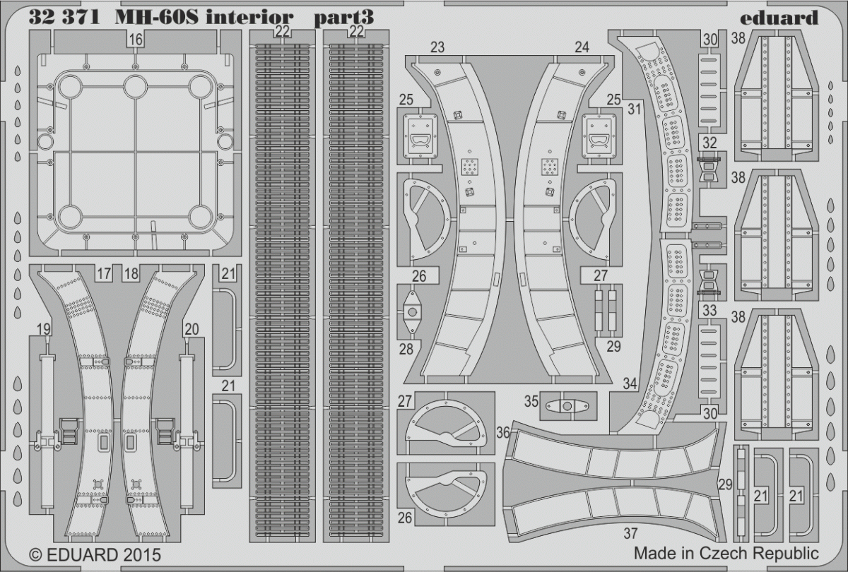 Eduard 32371 MH-60S interior 1/35 ACADEMY – zdjęcie 3