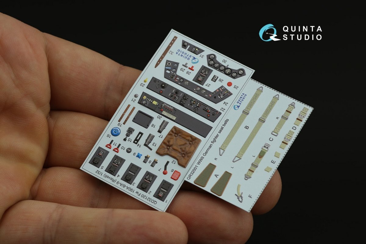 Intérieur imprimé en 3D et coloré sur papier décalcomanie Quinta Studio QD32120 Fw 190 A-8/A-9 (Revel) à l&amp;#39;échelle 1/32  – image 10