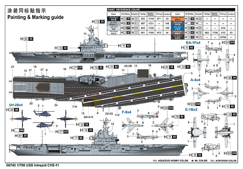 Trumpeter 06743 USS Intrepid CVS-11 1/700 – immagine 6