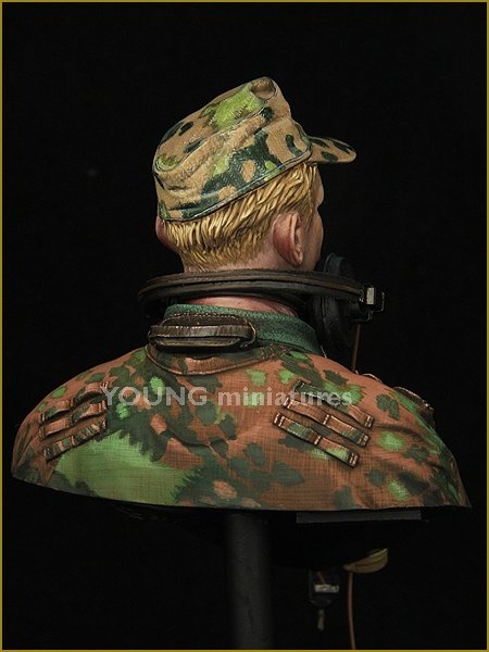 Young Miniatures YM1851 Officier de char SS allemand WAFFEN, Seconde Guerre mondiale, échelle 1/10  – immagine 5