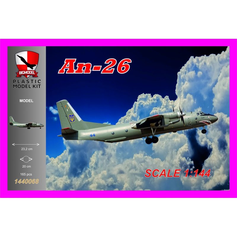 Maquette Big Model 1440068 AN-26 UKRAINE AIR FORCE 1/144