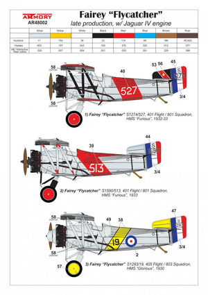 Armory Models 48002 Fairey Flycatcher, chasseur britannique de la FAA de l&amp;#39;entre-deux-guerres, version tardive, avec moteur Jaguar-IV, échelle 1/48 – image 6