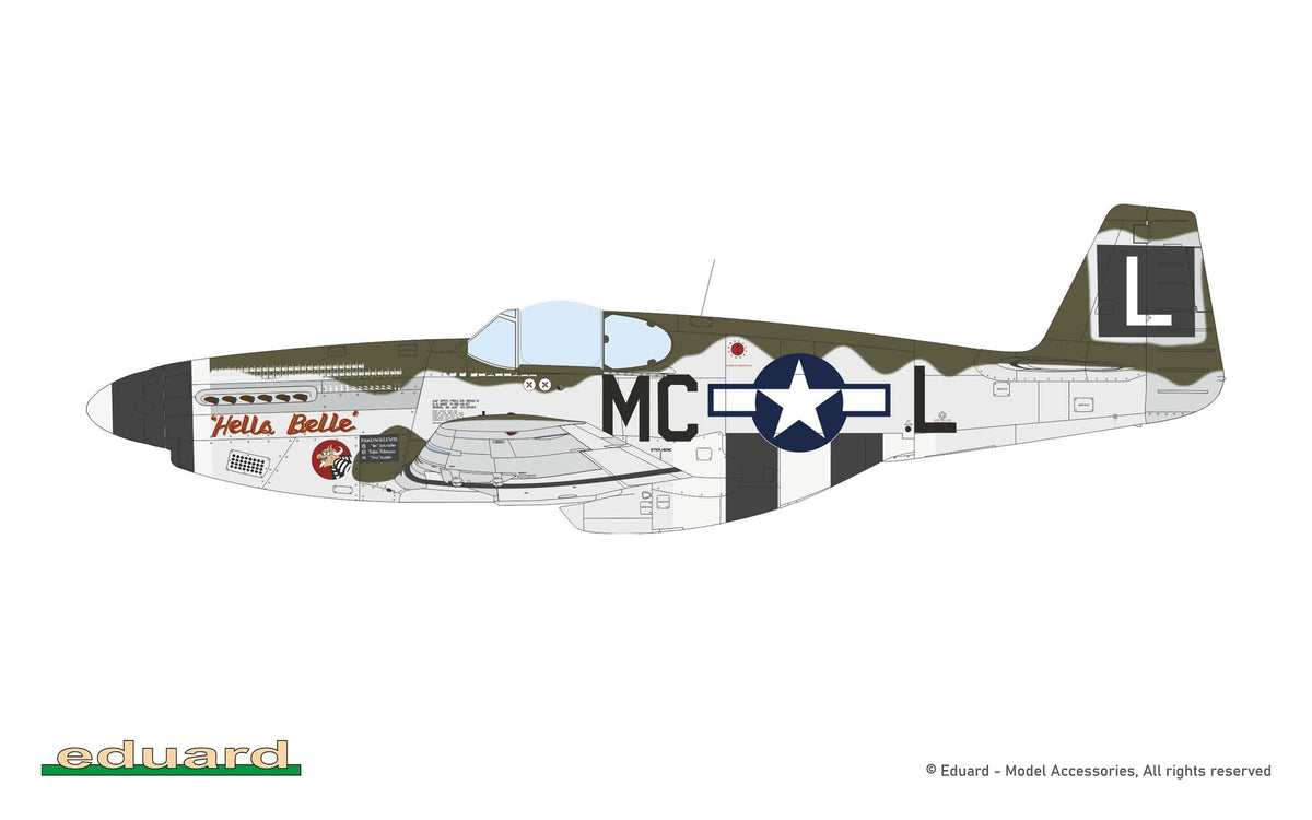 Eduard 932013 North American P-51 B Mustang (Malcolm Hood Canopy) Hybrid Edition 1/32 – Bild 8