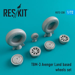 RESKIT RS72-0230 TBM-3 Avenger Jeu de roues terrestres 1/72