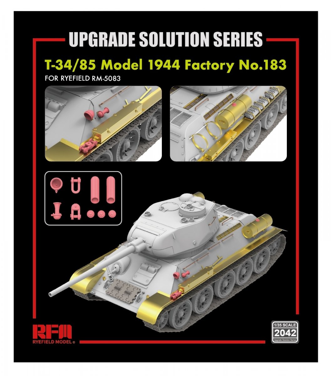 Kit de mise à niveau Rye Field Model 2042 pour le T-34/85 modèle 1944 au 1/35 (réf. 5083)