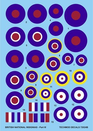 Techmod 72024 - Insignes nationaux britanniques III (1/72)