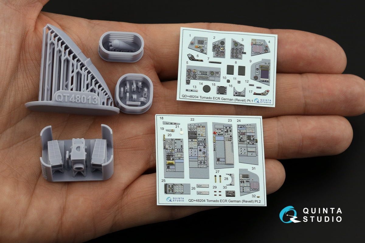 Quinta Studio QDS+48204 Tornado ECR Allemand Intérieur imprimé en 3D et coloré sur papier décalcomanie (Revell) (petite version) (avec pièces en résine imprimées en 3D) 1/48 – image 4