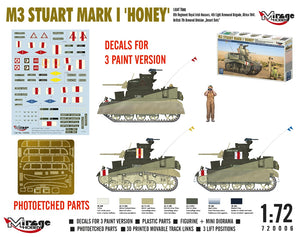 Mirage Hobby 720006 M3 Stuart Mk.I Honey Light Tank 1/72  – image 5