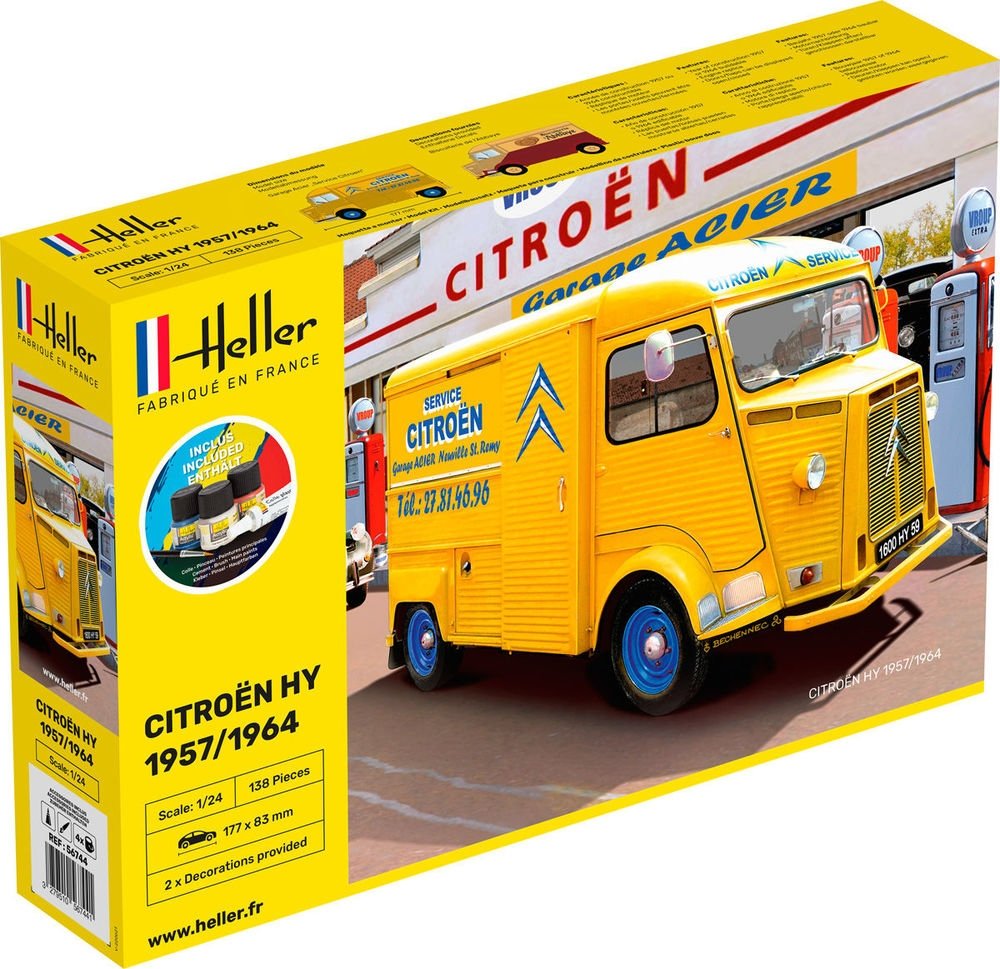 Coffret de démarrage Heller 56744 - Citroën Type H 2 décorations 1/24