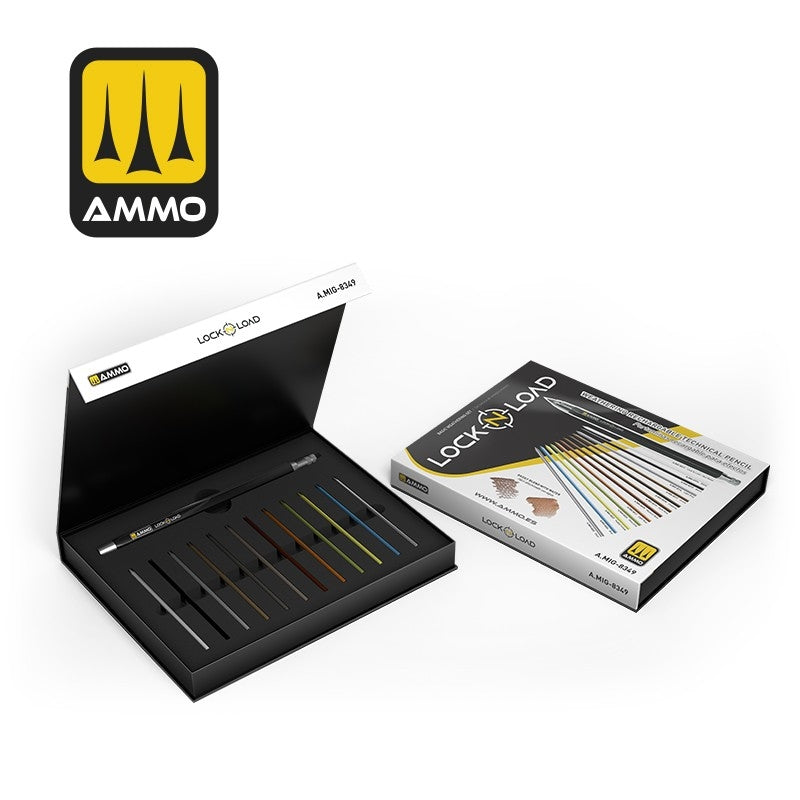 AMMO of Mig Jimenez 8349 Lock &amp;#39;N Load - Crayon technique rechargeable à effet vieilli – immagine 11
