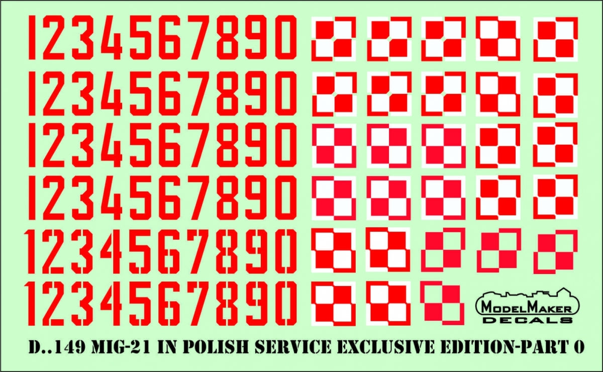 Décalcomanies ModelMaker D48154 MiG-21 en service polonais, édition exclusive partie V 1/48 – image 6