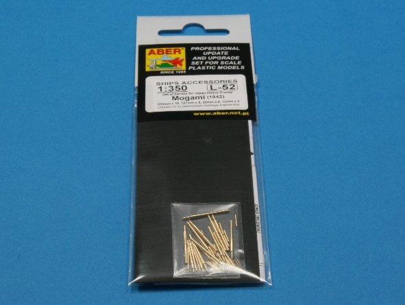 Aber 350L-52 Jeu de canons 203 mm x 10, 127 mm x 8, 25 mm x 8, 13 mm x 4 pour croiseur lourd japonais Mogami (1942) (1/350) – Bild 3