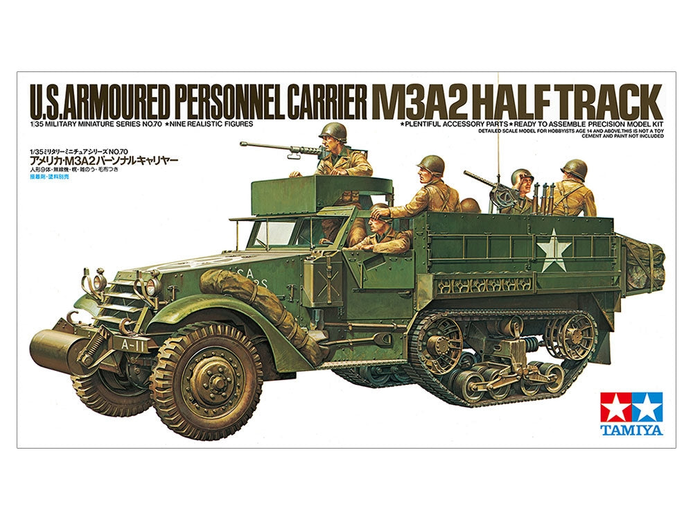 Tamiya 35070 Véhicule blindé de transport de troupes américain M3A2 Half Track 1/35 – image 2