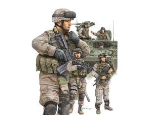 Trumpeter 00424 Figurine moderne de membre d&amp;#39;équipage de blindé/infanterie de l&amp;#39;armée américaine (1/35)