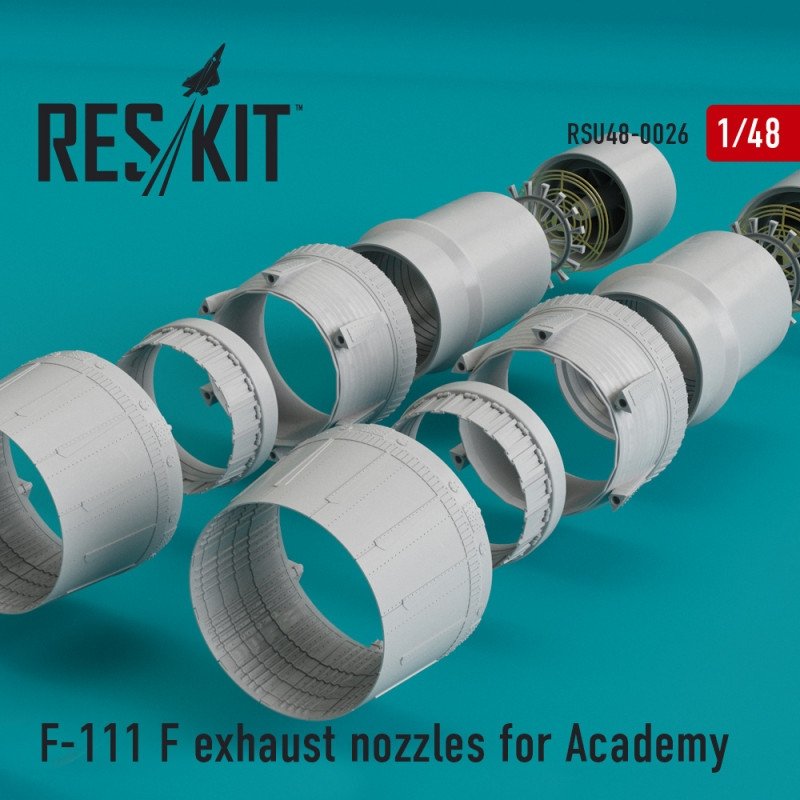 RESKIT RSU48-0026 Buses d'échappement F-111 F pour maquette Academy au 1/48
