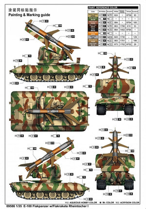 Trumpeter 09586 E-100 Flakpanzer avec Flakrakete Rheintocher I 1/35 – image 4