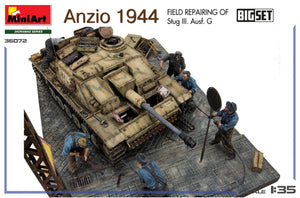 MiniArt 36072 Anzio 1944. Réparation sur le terrain d&amp;#39;un Stug III. Ausf. G. Grand coffret 1/35 – Bild 6
