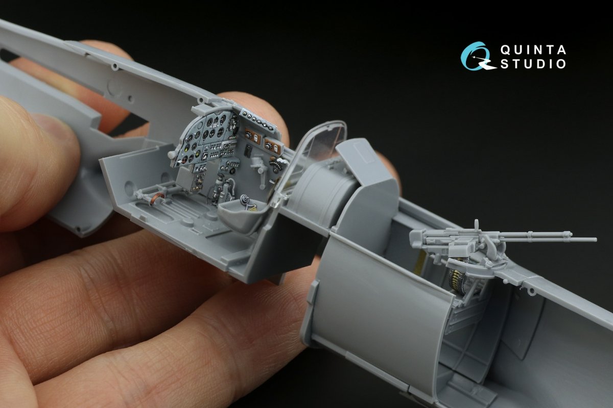 Intérieur imprimé en 3D et coloré sur papier décalcomanie pour maquette Zvezda QD48236 IL-2 1943 (biplace) Quinta Studio, échelle 1/48 – immagine 9
