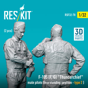 RESKIT RSF32-0070 F-105 (F, G) &amp;quot;Thunderchief&amp;quot; male pilots (in a standing position - type 2) (2 pcs) (3D Printed) 1/32 – zdjęcie 3